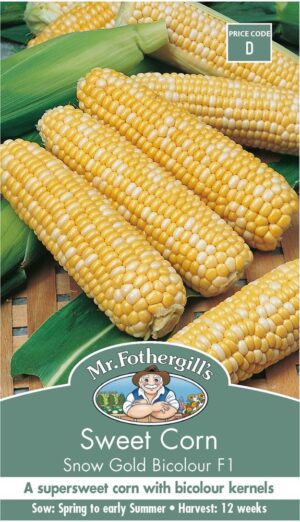 Mr. Fothergill’s Sweet Corn Snow Gold F1 Seed Packet