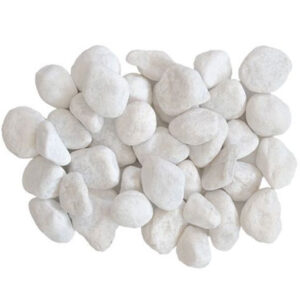 River Pebbles – Snow White Quartz 20-25mm 10kg